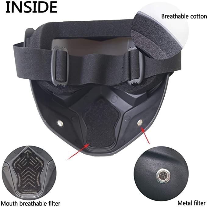 Detachable tactical protective goggles